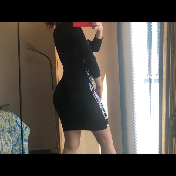 Zipup tight stretchy bebe dress ♠️ - Picture 3 of 4